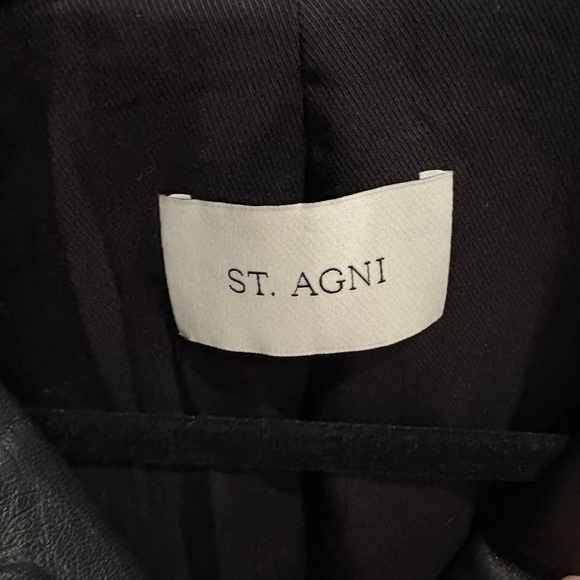 St Agni black cocoon leather jacket - size XS - Picture 7 of 9